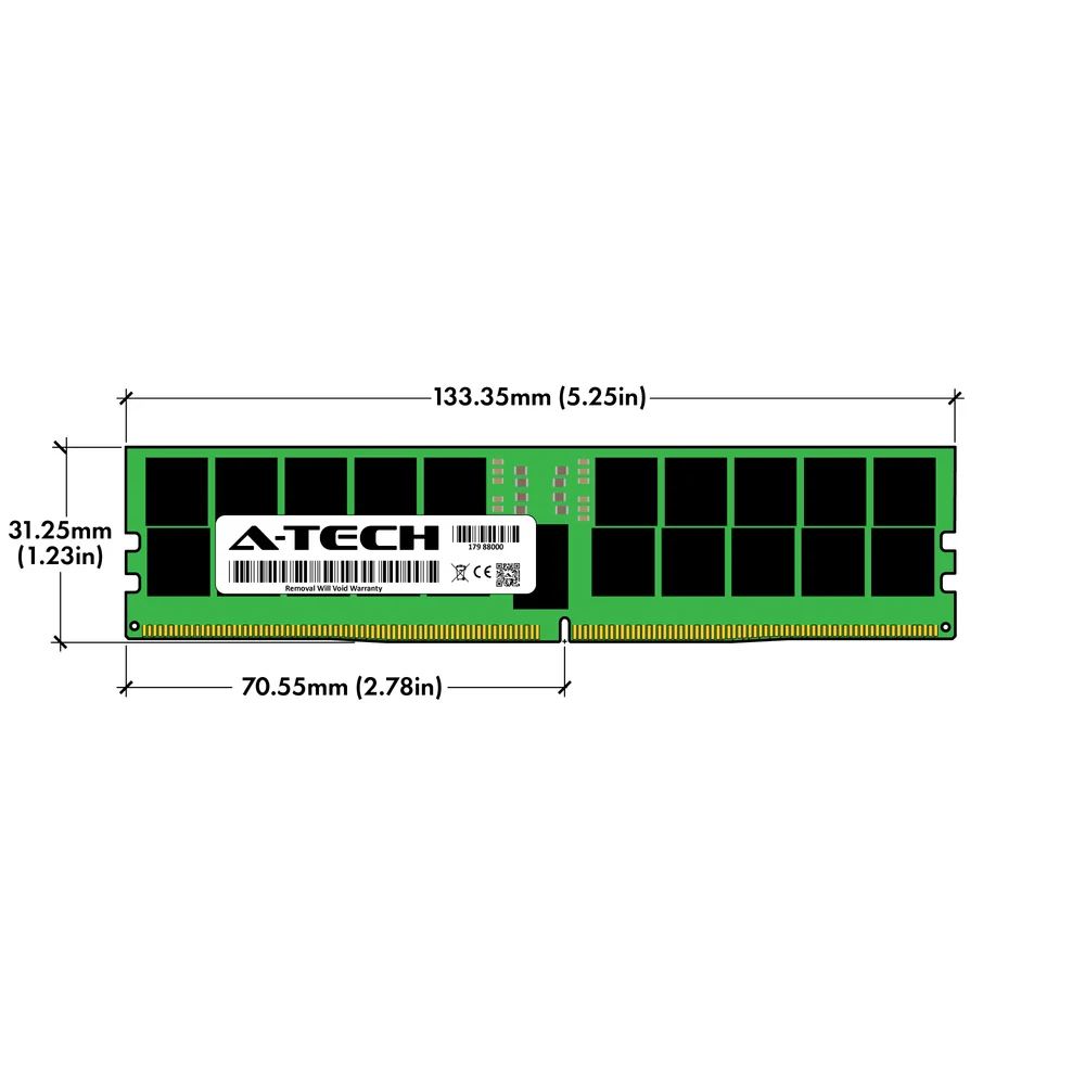 Tyan B8056T70V8E6HR-2T Memory RAM | 384GB Kit (6x64GB) 2Rx4 DDR5 4800MHz (PC5-38400) EC8 RDIMM - Image 3