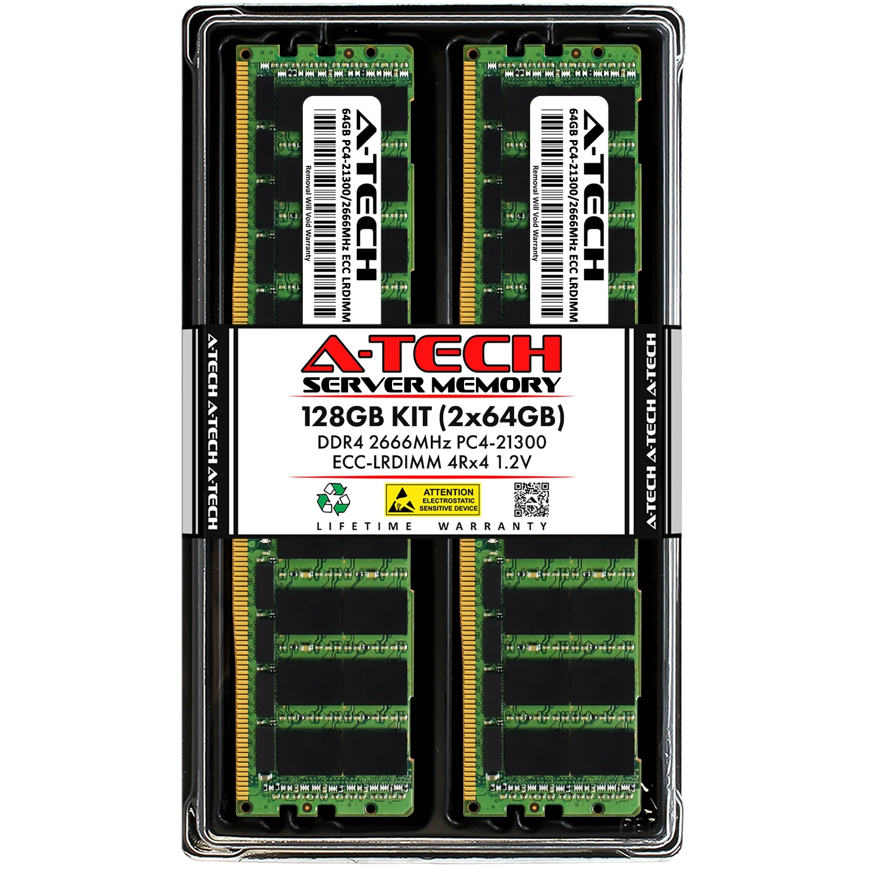 Tyan GF83B7074 Memory RAM | 128GB Kit (2x64GB) 4Rx4 DDR4 2666MHz (PC4-21300) LRDIMM