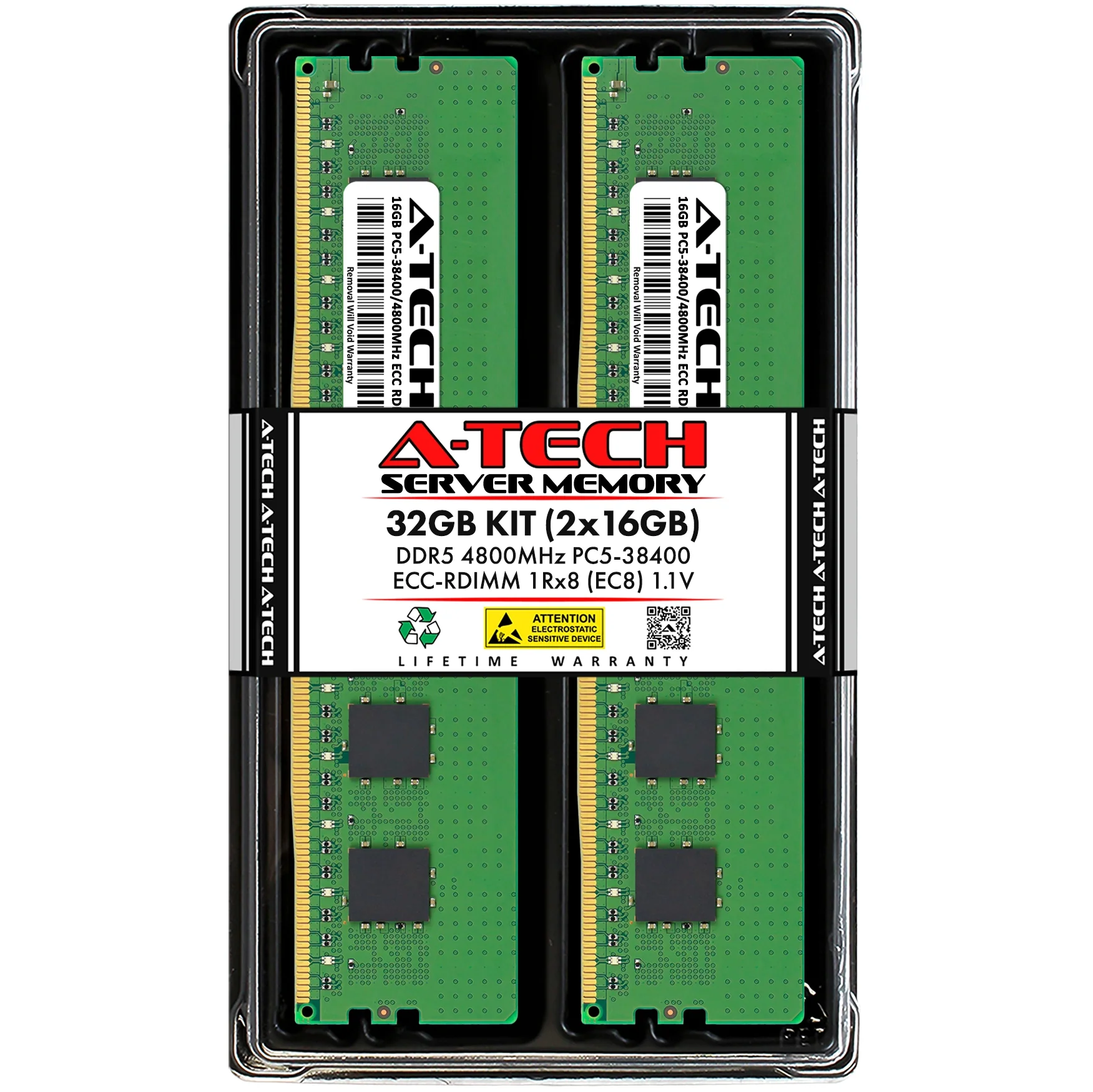 Tyan S7132GM2NRE-2T Memory RAM | 32GB Kit (2x16GB) 1Rx8 DDR5 4800MHz (PC5-38400) EC8 RDIMM