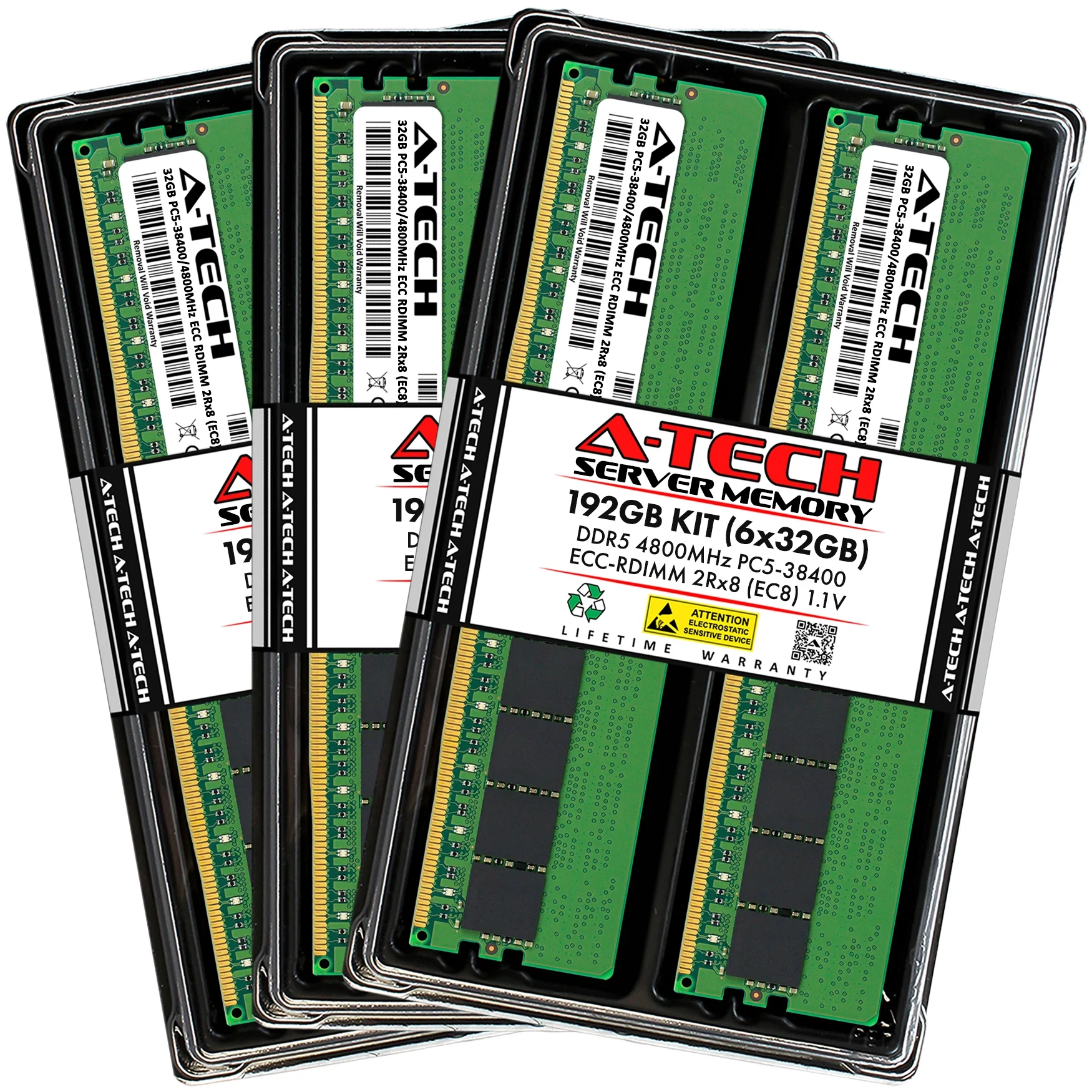 Tyan TS70-B8056 Memory RAM | 192GB Kit (6x32GB) 2Rx8 DDR5 4800MHz (PC5-38400) EC8 RDIMM