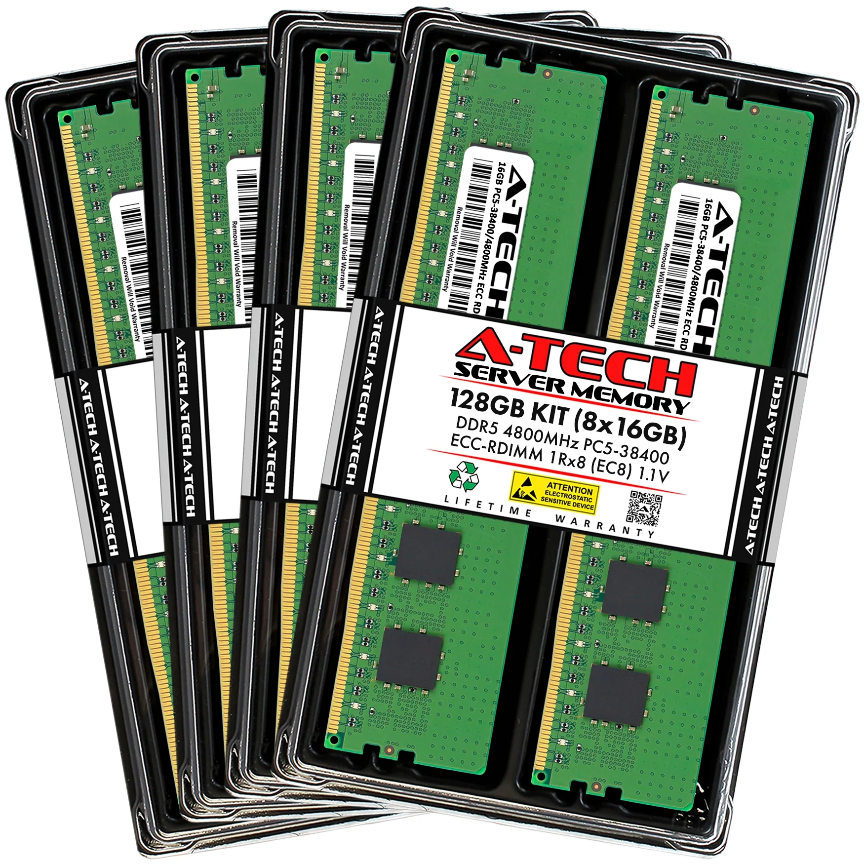 Tyan TS75A-B7132 Memory RAM | 128GB Kit (8x16GB) 1Rx8 DDR5 4800MHz (PC5-38400) EC8 RDIMM